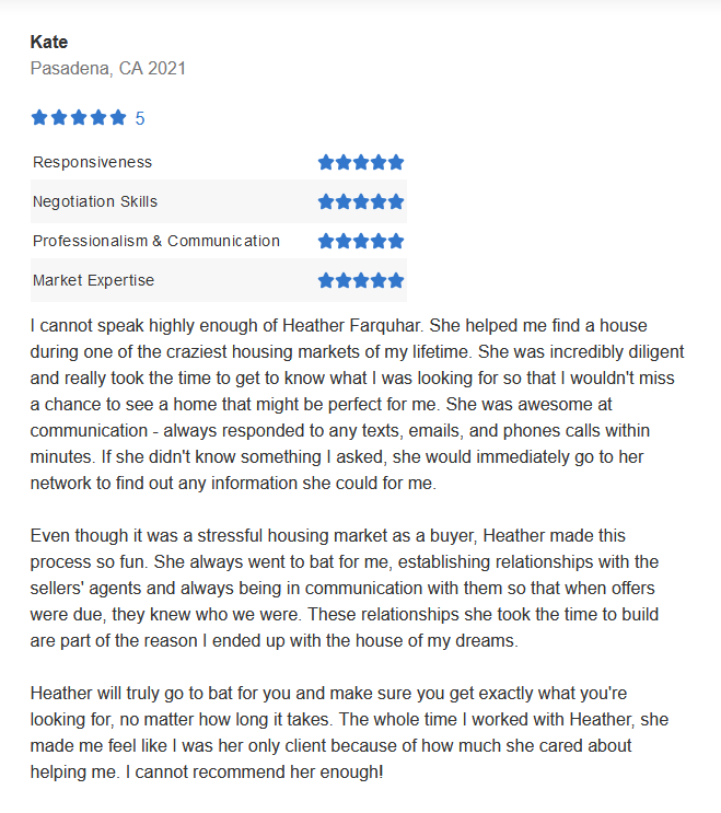 What My Clients Have To Say - Heather Farquhar